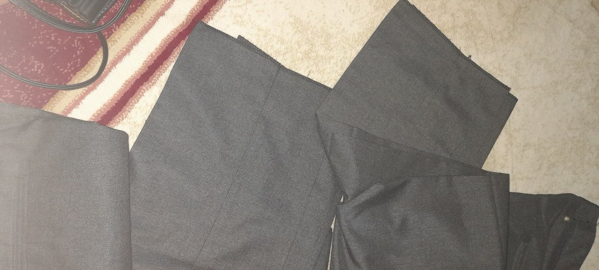 2 adet 50 beden gri Erkek Regular Fit Ofis Pantolonu - Görsel 2