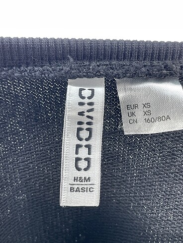 xs Beden siyah Renk H&M Sweatshirt %70 İndirimli.