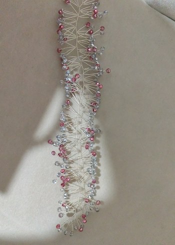 Boncuklu Çok Renkli Örgü Saç Aksesuarı - Görsel 2