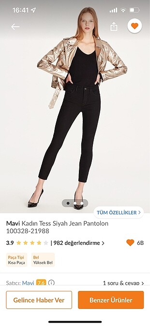 Mavi Tess Siyah Jean