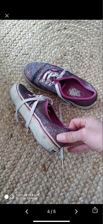 Vans Pembe simli vans
