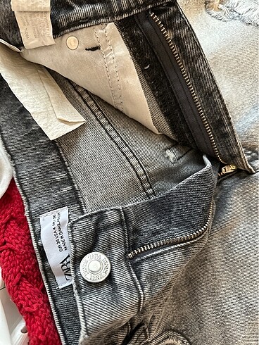 36 Beden gri Renk Zara Denim şort