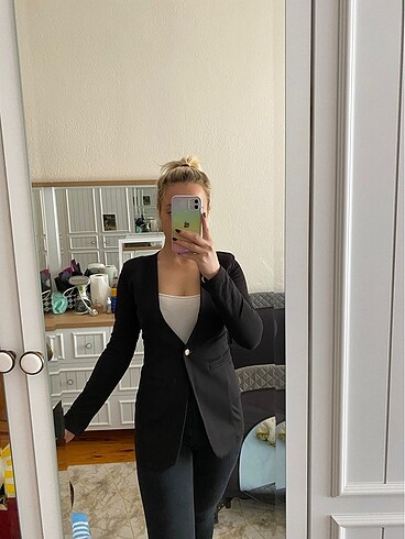 Siyah blazer ceket