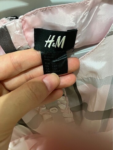 7 Yaş Beden pembe Renk H&M marka kız çocuk elbisesi