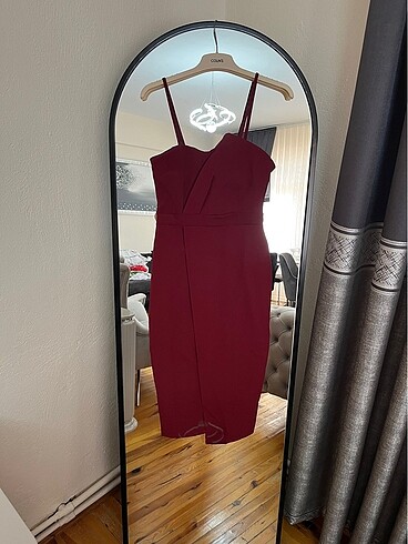 Trendyol & Milla Bordo 36 beden elbise