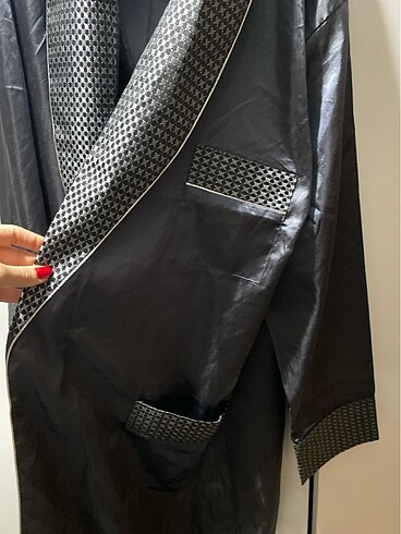 Erkek saten pijama ropdöşambır - Görsel 6