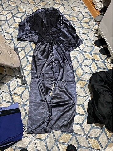 Erkek saten pijama ropdöşambır - Görsel 10