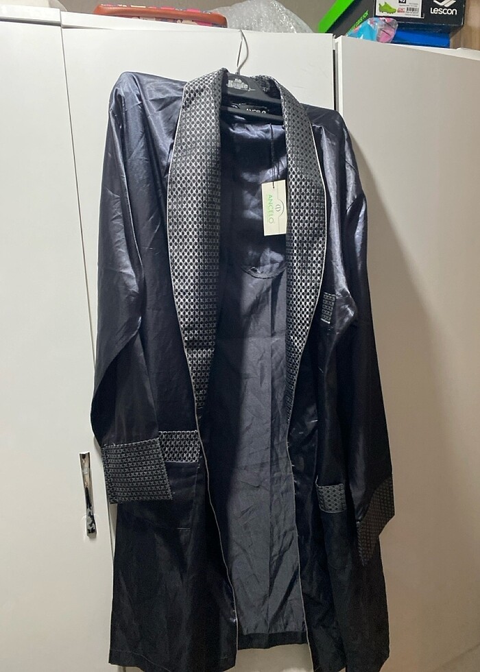 Erkek saten pijama ropdöşambır - Görsel 2