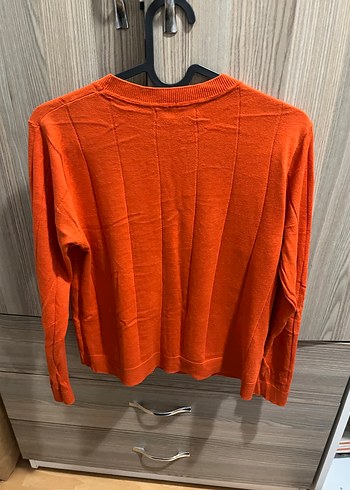 Turuncu Triko Kadın Uzun Kollu Kazak - Görsel 2