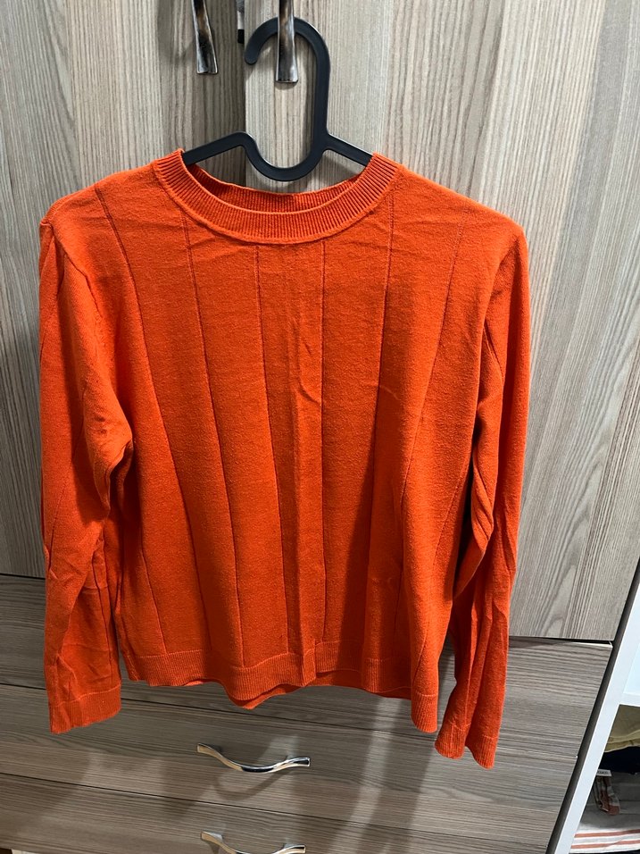 Turuncu Triko Kadın Uzun Kollu Kazak - Görsel 3