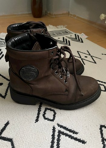 Kahverengi Süet Kadın Botları Blok Topuklu - Görsel 2