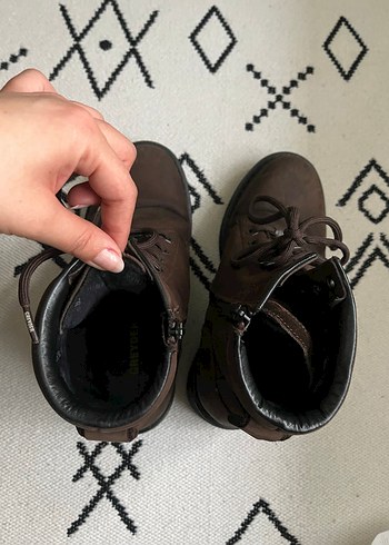 Kahverengi Süet Kadın Botları Blok Topuklu - Görsel 5