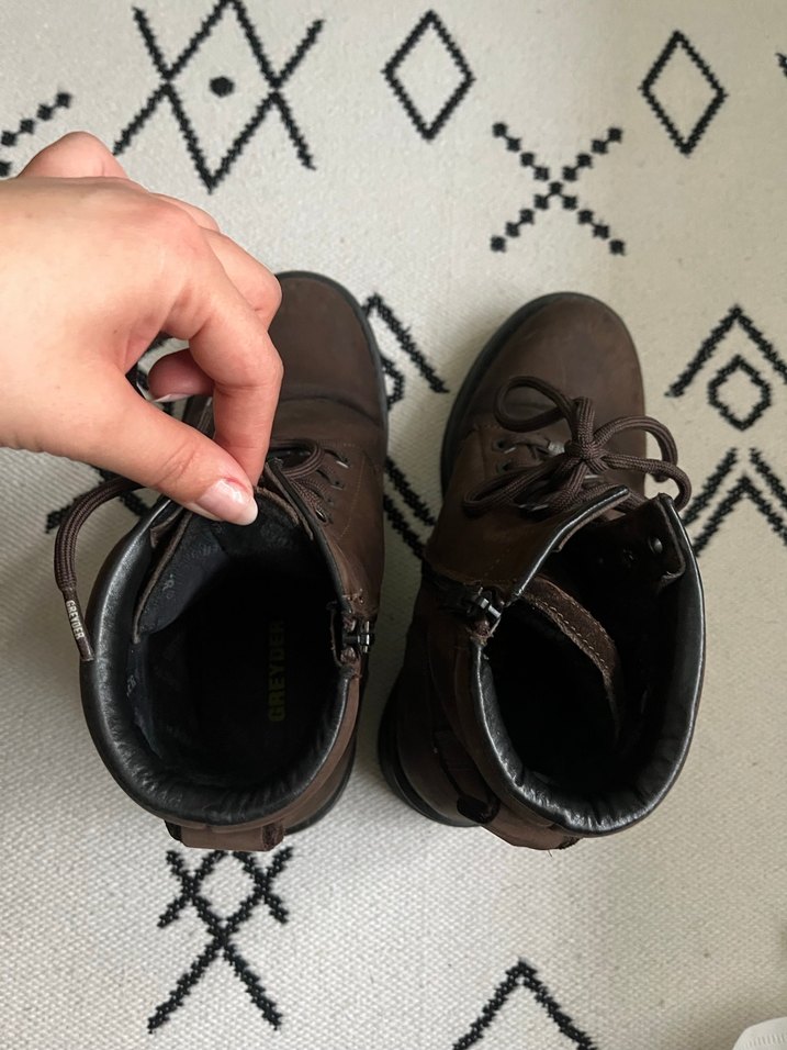 Kahverengi Süet Kadın Botları Blok Topuklu - Görsel 5