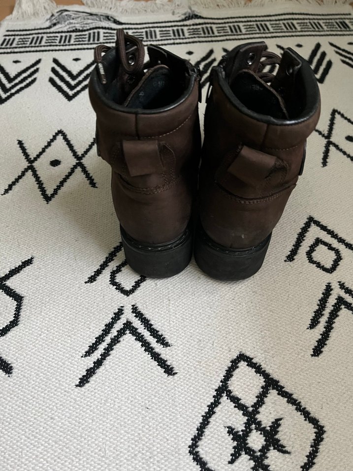 Kahverengi Süet Kadın Botları Blok Topuklu - Görsel 4