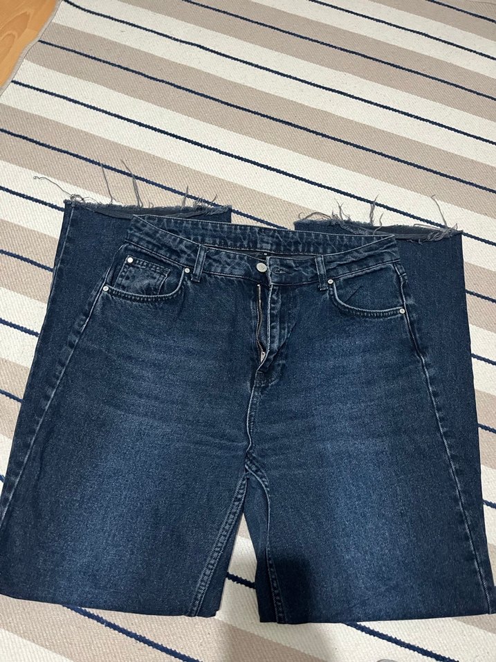 Lacivert Regular Fit Kadın Kot Pantolon - Görsel 4