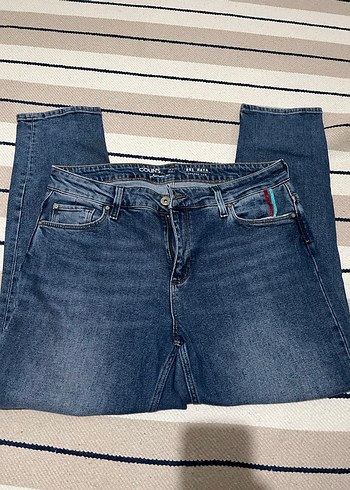Kadın Mavi Normal Boy Denim Pantolon - Görsel 3