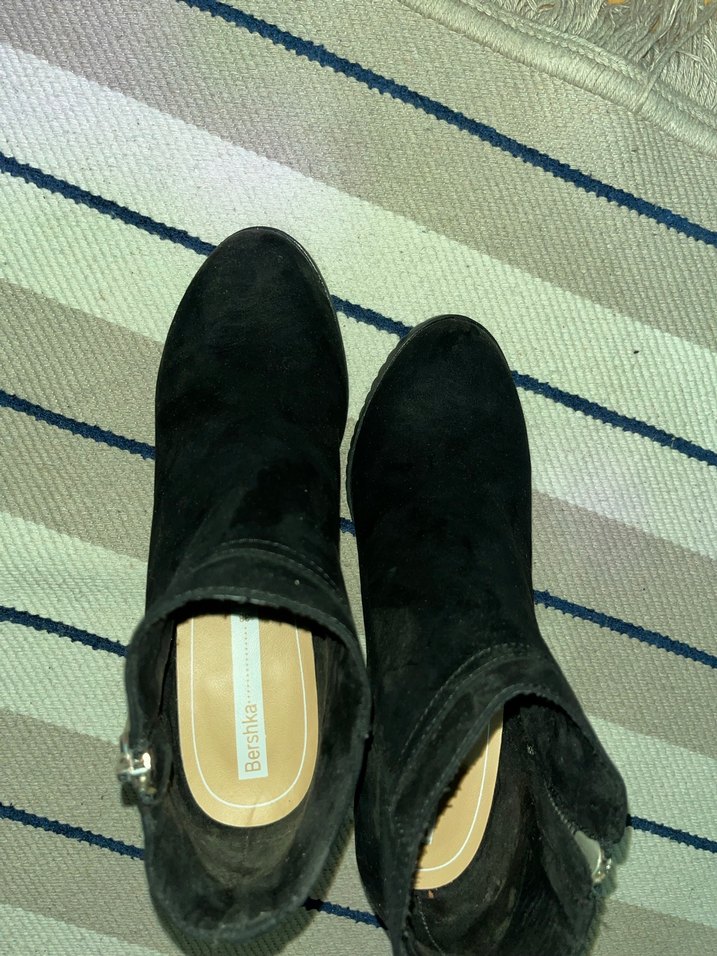 Bershka Süet Fermuarlı Kadın Topuklu Bot - Görsel 3