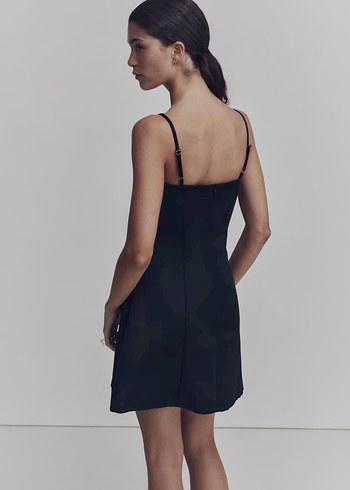 H&M Saten Elbise - Görsel 5