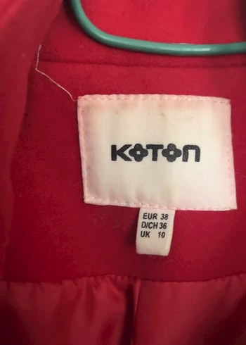 Koton Kırmızı Uzun Kaban - Görsel 3