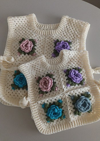 anne kız örgü süveter - Görsel 3