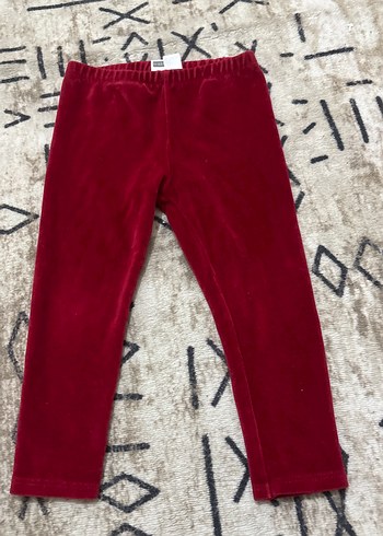 Bordo Kadife Kız Tayt - Görsel 2