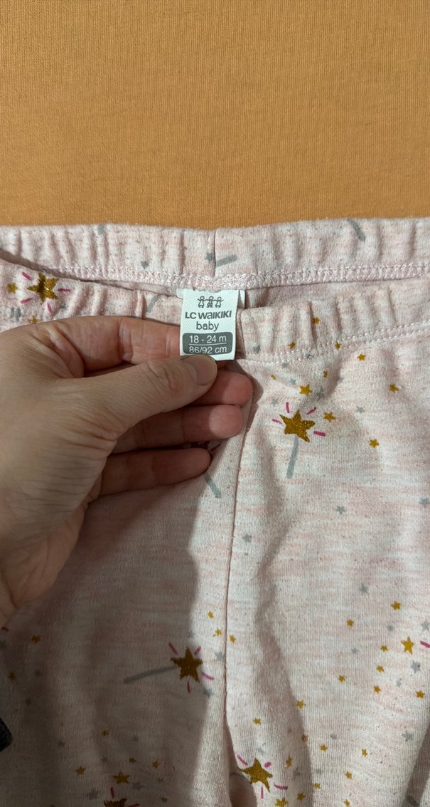 Kız Çocuk Yıldız Desenli Rahat Kesim Tayt - Görsel 2