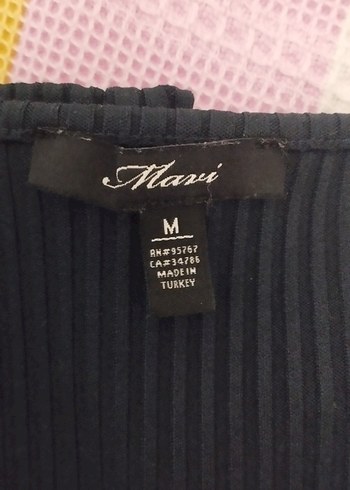 m Beden Düğmeli Lacivert Kadın Üst
