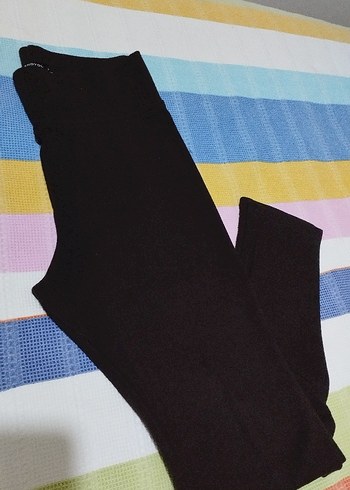 l Beden Kadın Kahverengi Tayt Velcro Detaylı