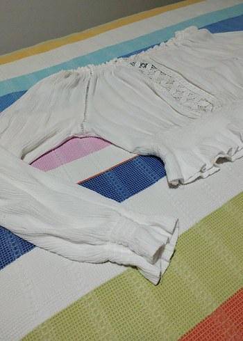 H&M Kadın Beyaz Bohem Bluz