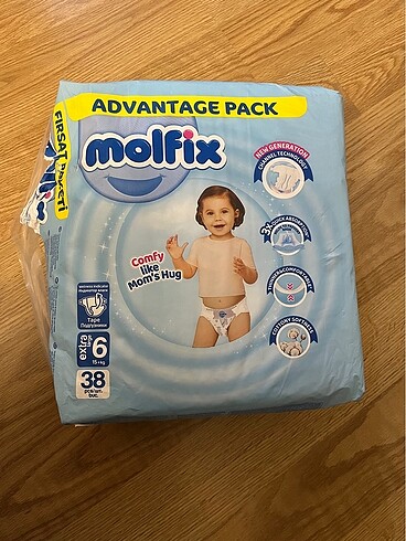 Molfix 6 beden xl bebek bezi