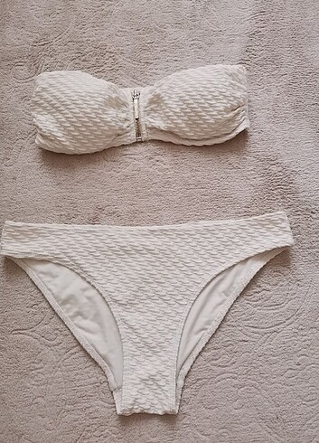 m Beden beyaz Renk Bikini takımı H.M ORJİNAL