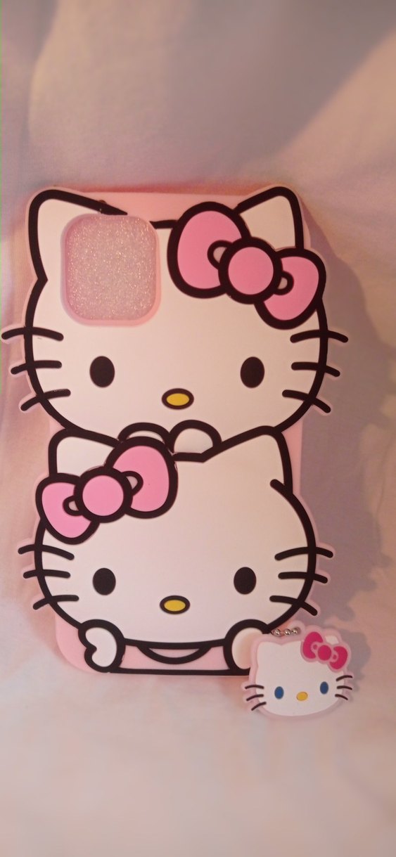 Pembe Hello Kitty ,14 pro ve 14 promax telefon kılıfı - Görsel 3
