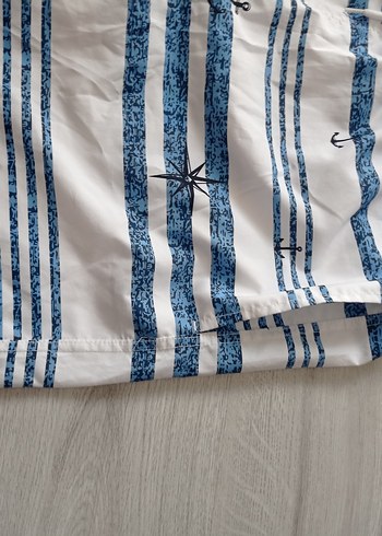 Erkek Beyaz Deniz Şortu XXL - Görsel 8