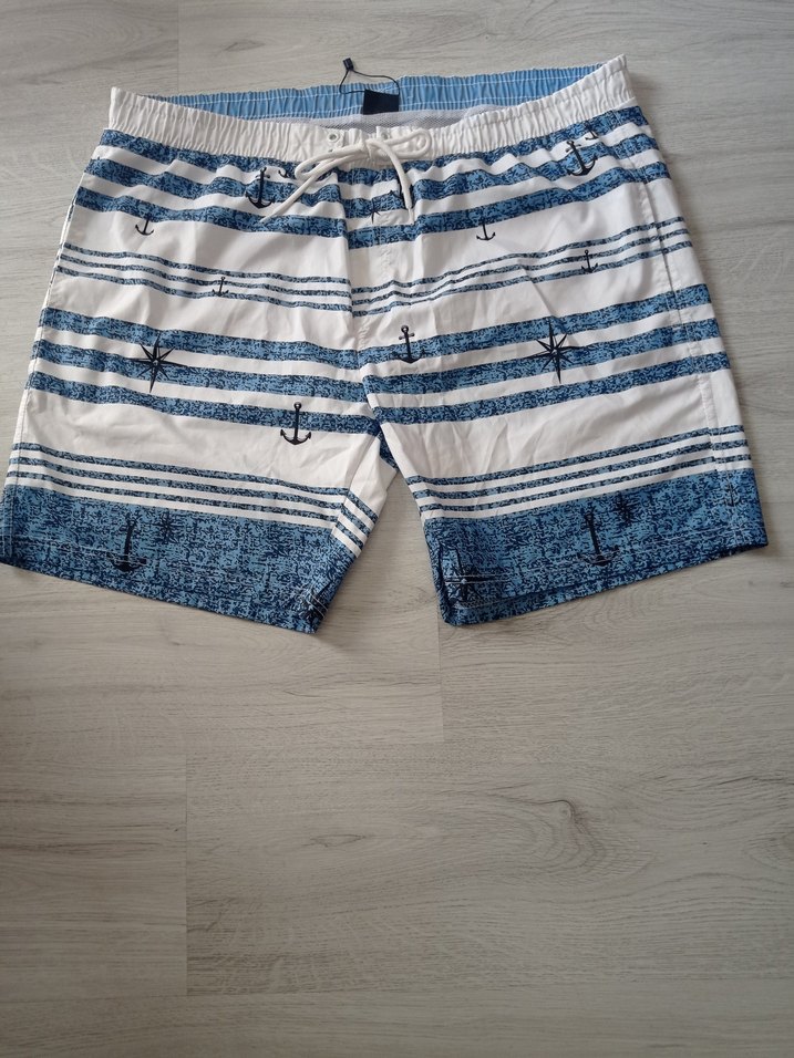 Erkek Beyaz Deniz Şortu XXL - Görsel 2