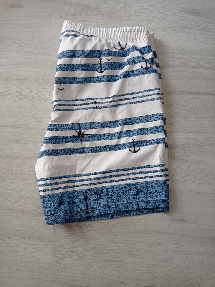 Erkek Beyaz Deniz Şortu XXL - Görsel 4