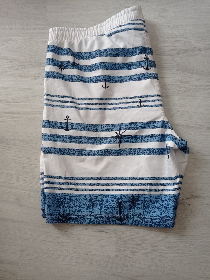 Erkek Beyaz Deniz Şortu XXL - Görsel 5