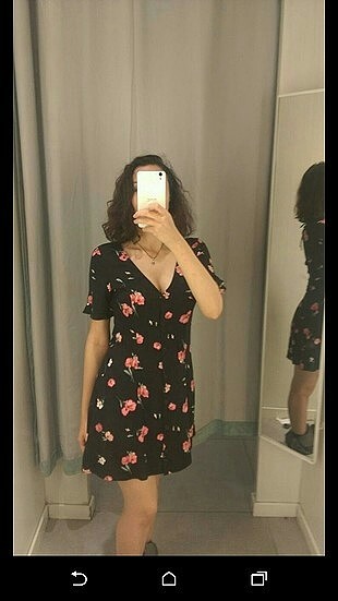 m Beden siyah Renk h&m mini elbise