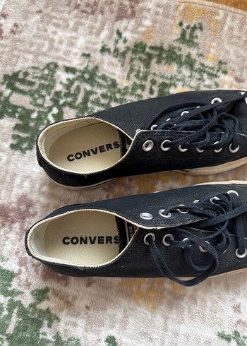 40 Beden Converse Siyah Platform Kadın Spor Ayakkabı