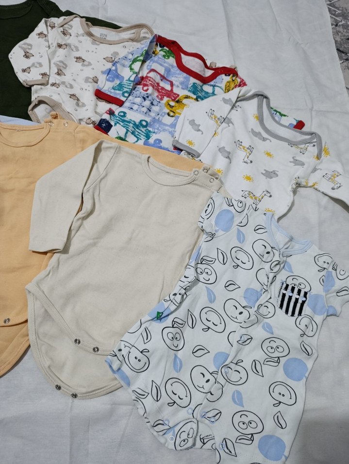 Bebek Erkek Uzun Kollu Pamuklu Çok Renkli Body - Görsel 2