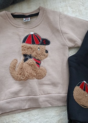 Kız Bebek Renkli Nakışlı Street Wear Takım