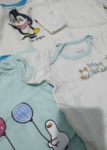 Bebek Erkek Kısa Kollu Pamuklu Body - Görsel 2