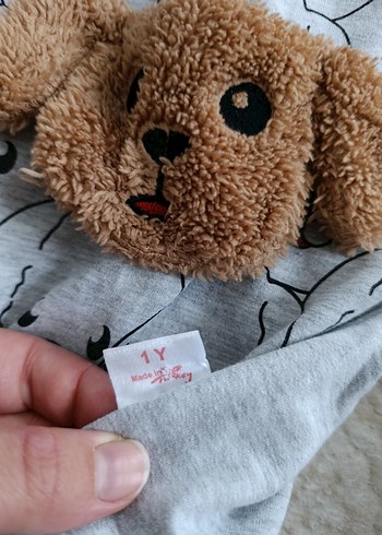 9-12 Ay Beden gri Renk Gri Baskılı Erkek Çocuk Sweatshirt