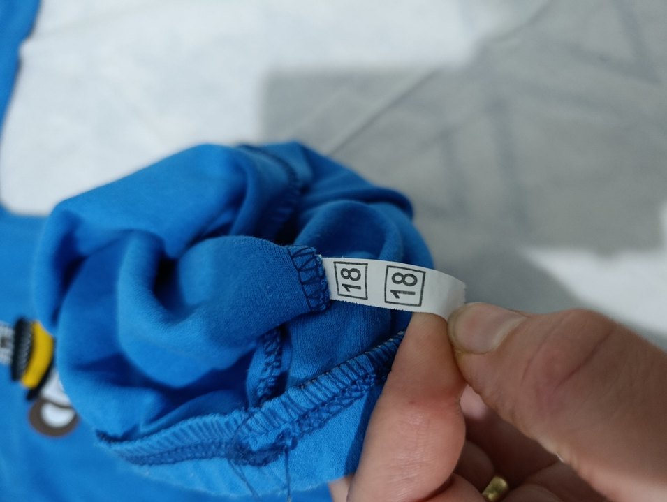 Renkli Baskılı Mavi Bebek Takımı - Görsel 2