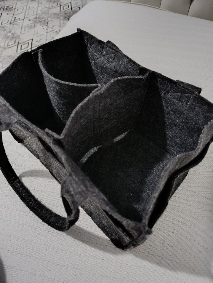 Gri keçe Bebek Çantası Organizeri - Görsel 2