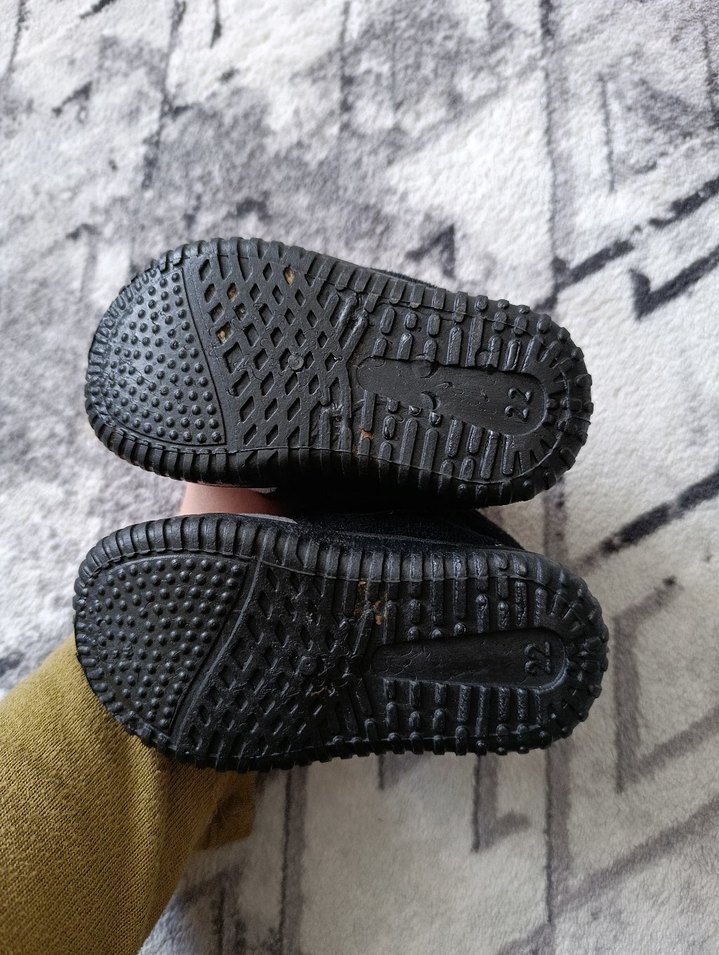 Gezer Gri Erkek Çocuk Sıcak Ev Terliği Velcro - Görsel 3