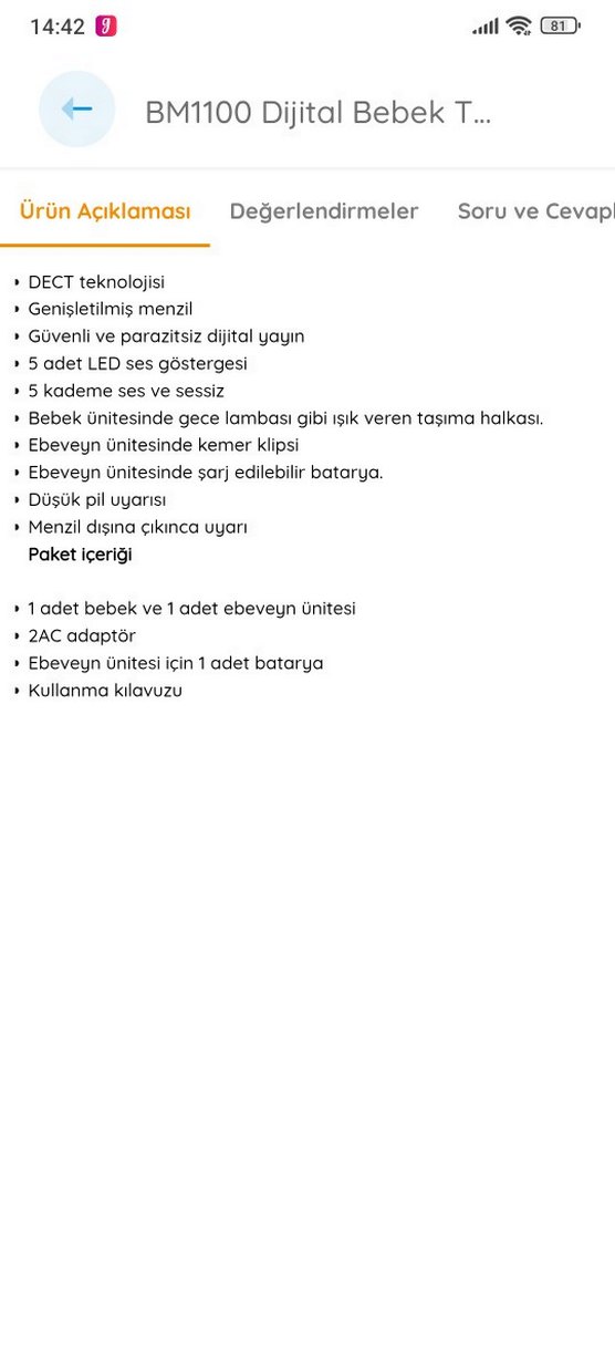 VTech BM1100 Dijital Bebek Telsizi Beyaz - Görsel 3