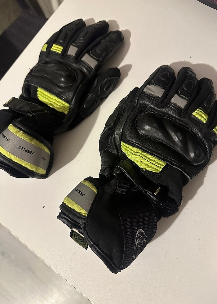 S Beden AROSEV Marka Korumalı Fosforlu Motosiklet Eldiveni - Görsel 5