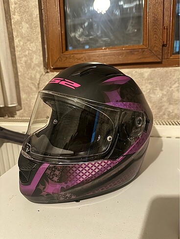 LS2 Mor Renk Motosiklet Kaskı - Görsel 2