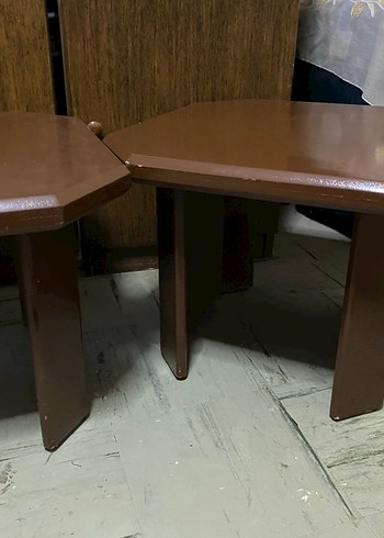 Kahverengi üçlü Masa Takımı - Görsel 3