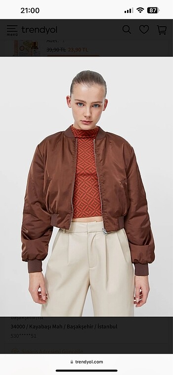 stradivarius bomber ceket